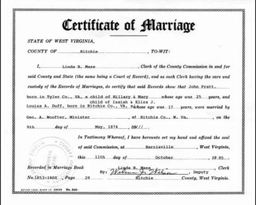 All Court Marriage Certificates